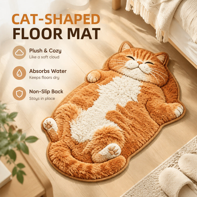 🐱 Cat-Shaped Floor Mat