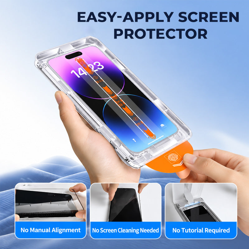 iPhone Screen Protector with Easy-Install Tray – HD or Privacy