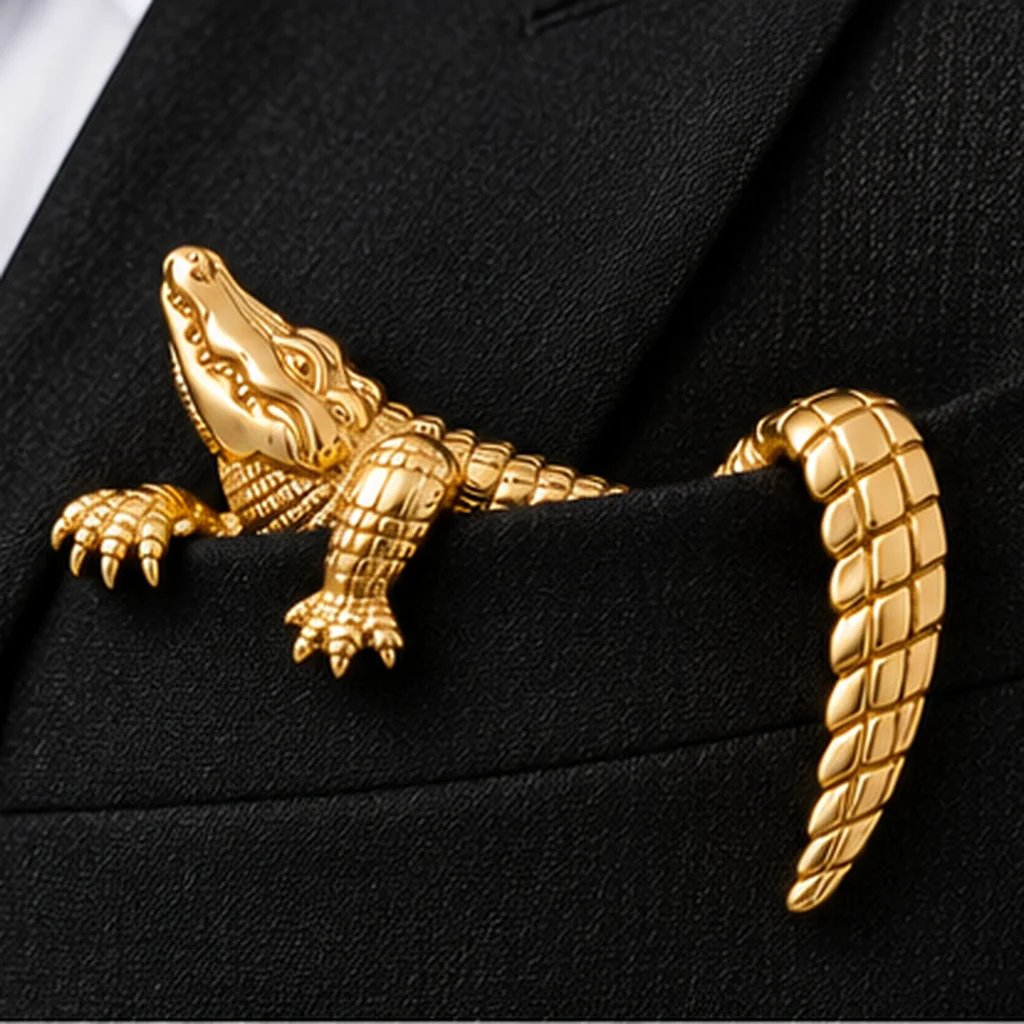 Sculpted animal brooch collection