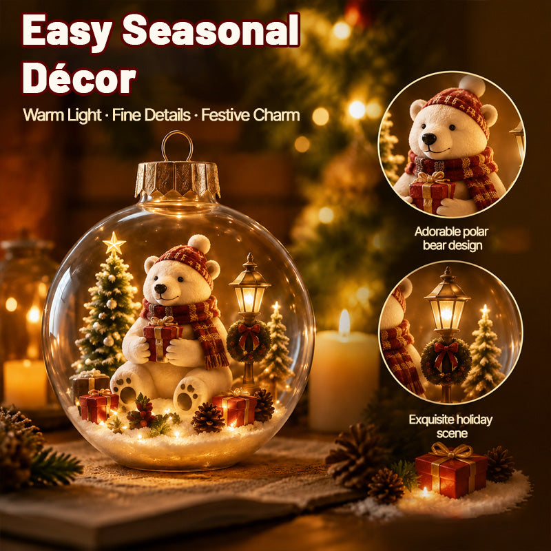 🎄Glowing Christmas Diorama Ornament – A Tiny Winter World in the Palm of Your Hand🐦