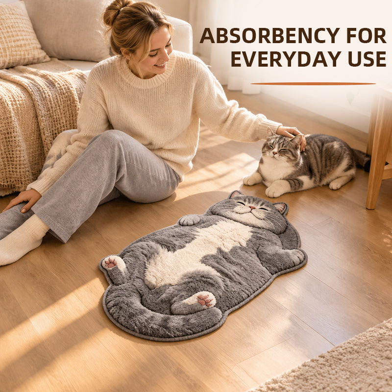 🐱 Cat-Shaped Floor Mat