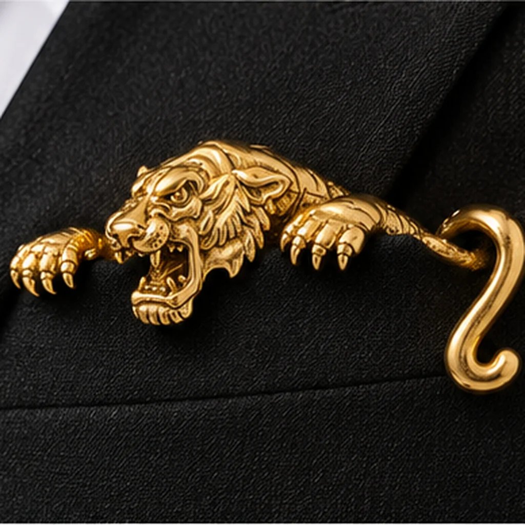 Animal brooch styling detail