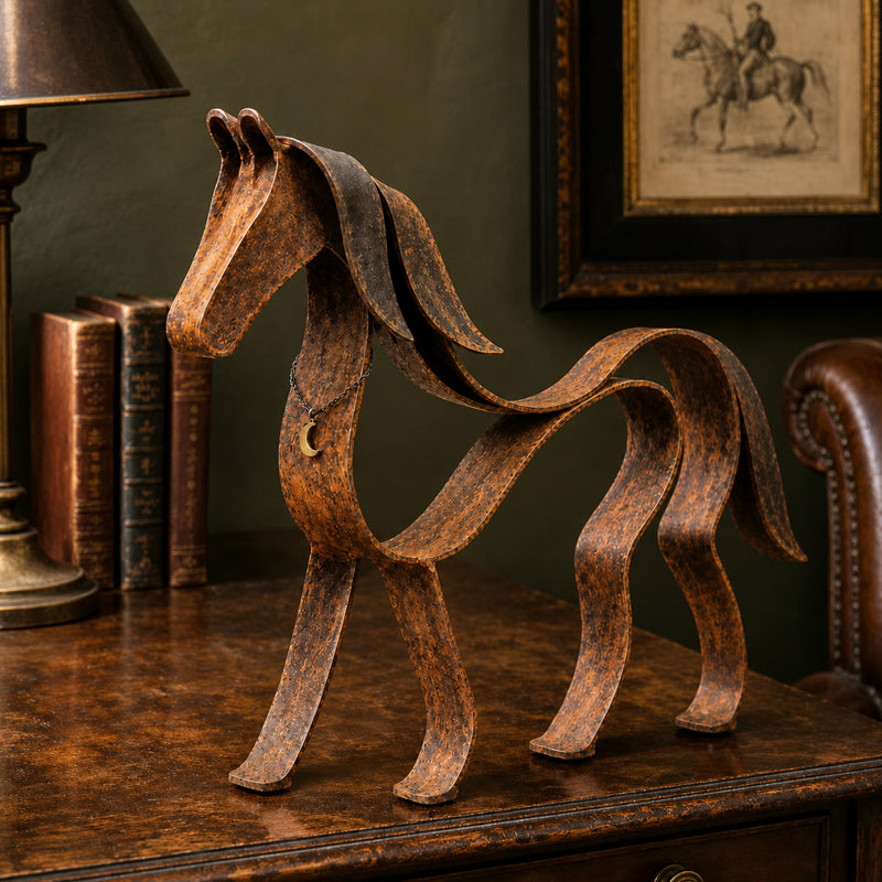 🐶✨ Antique Bronze Dachshund Charm — Metal Sculpture for Home & Garden