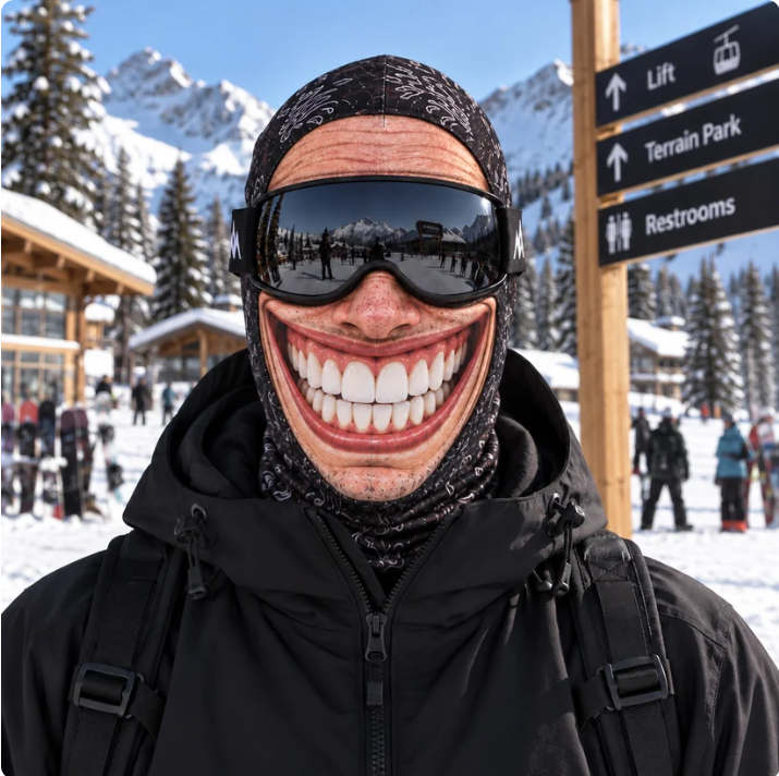Funny Ski Mask for Snow Adventures