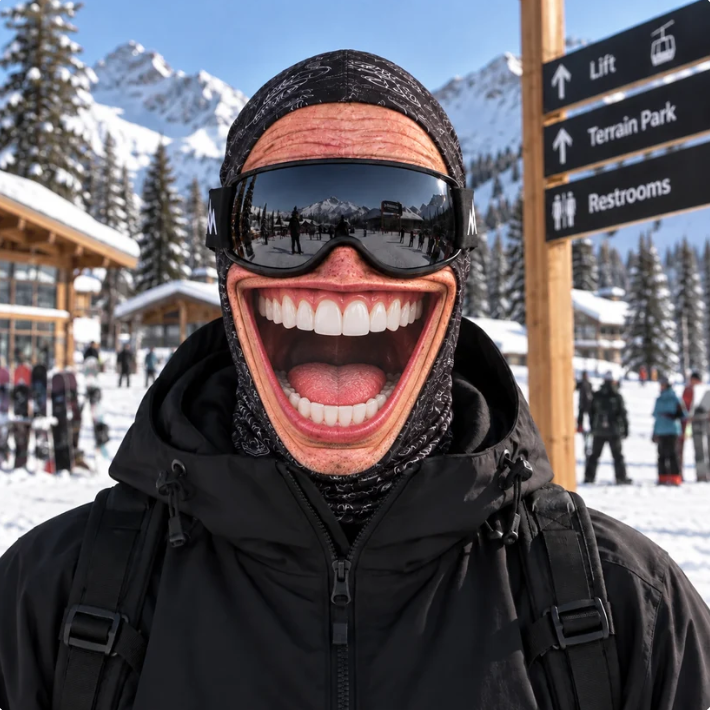 Funny Ski Mask for Snow Adventures