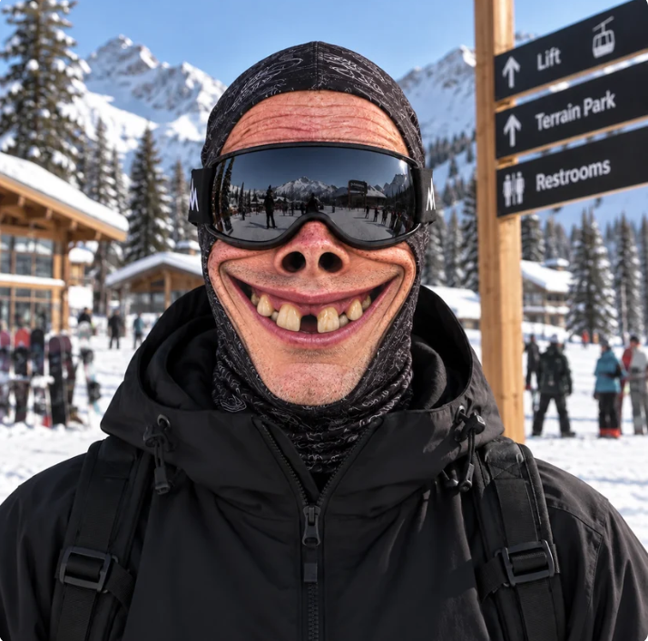Funny Ski Mask for Snow Adventures