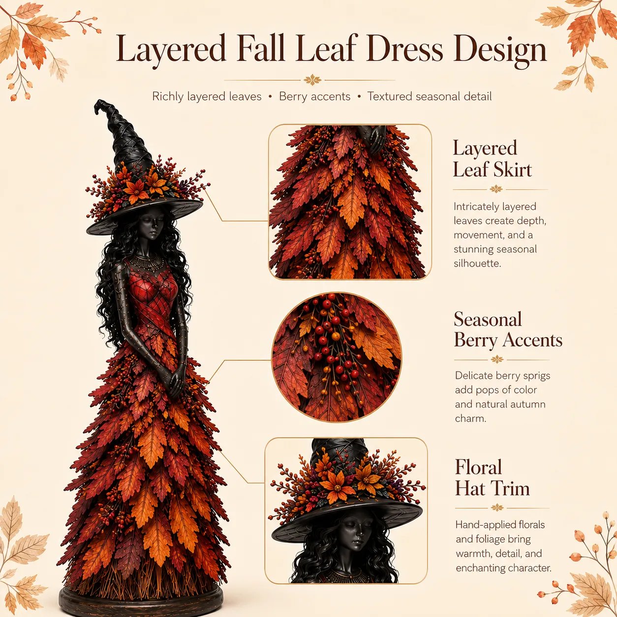 💥LAST DAY 50% OFF - 🧙 Enchanted Autumn Witch Figurine(📦Buy 3 Free Shipping)