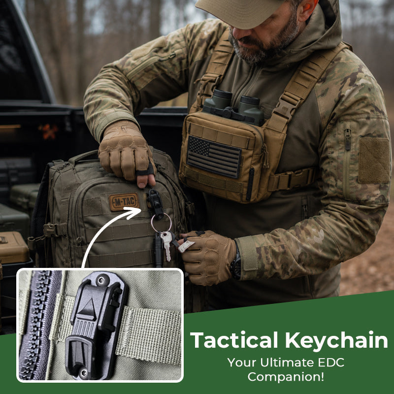Tactical Keychain Clip with Quick Release – EDC Key Holder for Backpack, Belt, Outdoor Gear, Travel & Everyday Carry