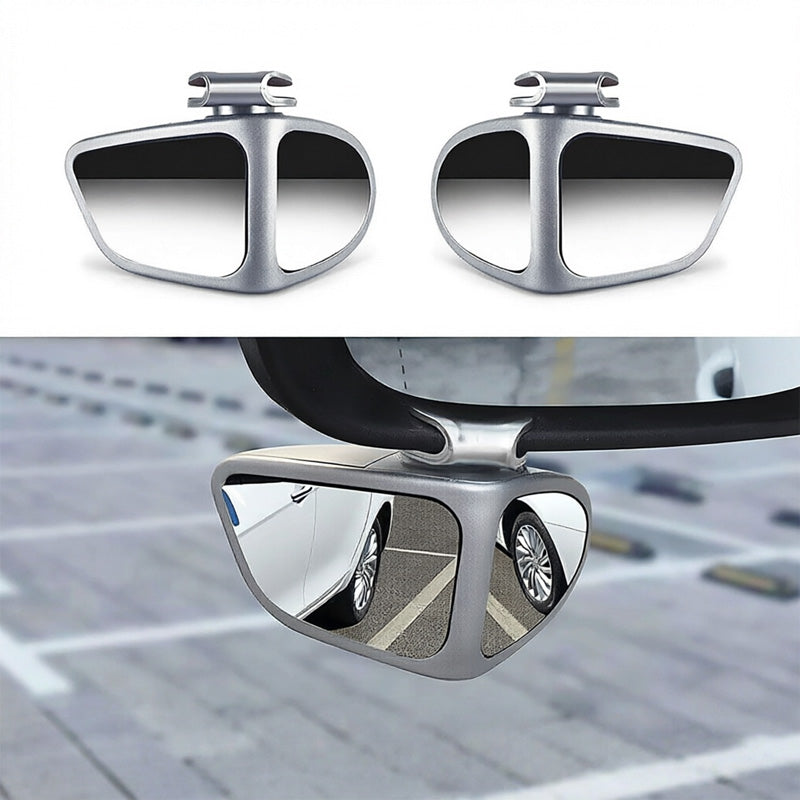 🚗 360° Blind Spot Wide-Angle Rearview Mirror – Adjustable Clip-On Car Auxiliary Mirror for Parking, Reversing & Side View Assistance