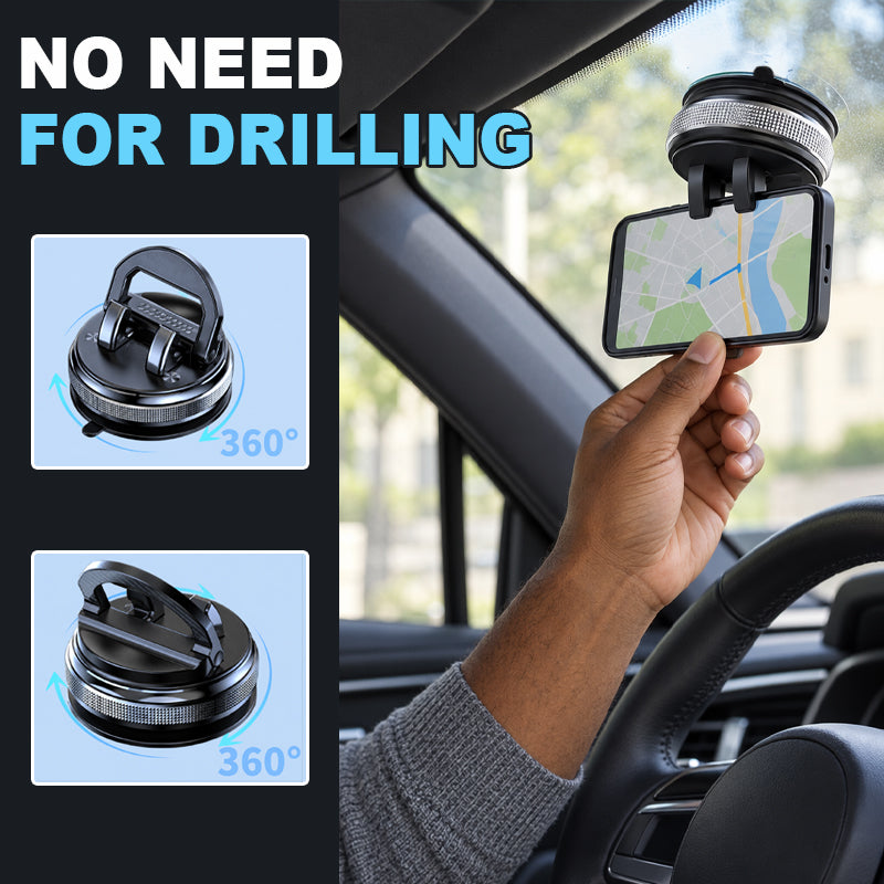 Locking Car Suction Cup Mount – No-Drill Reusable Accessory Holder