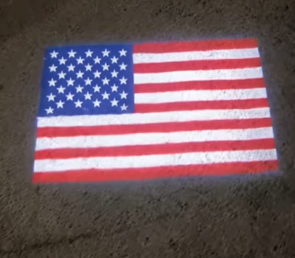 American Flag projection design
