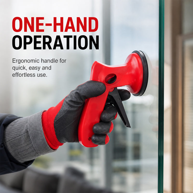 Pistol Grip Suction Cup Lifter – 70mm Handheld Glass, Tile & Panel Lifting Tool for Smooth Surface Handling