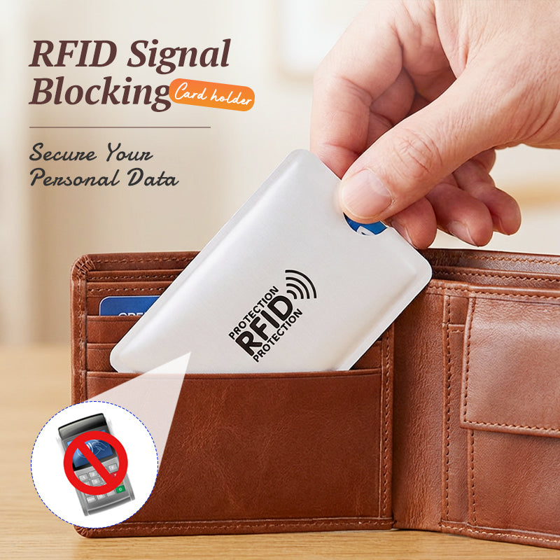 RFID blocking card sleeve for credit cards and ID cards