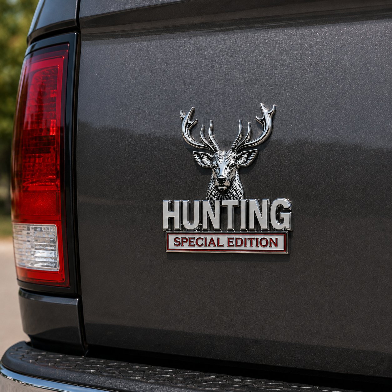 🦌 3D Stag Metal Vehicle Badge – Premium Outdoor Emblem for Trucks & SUVs