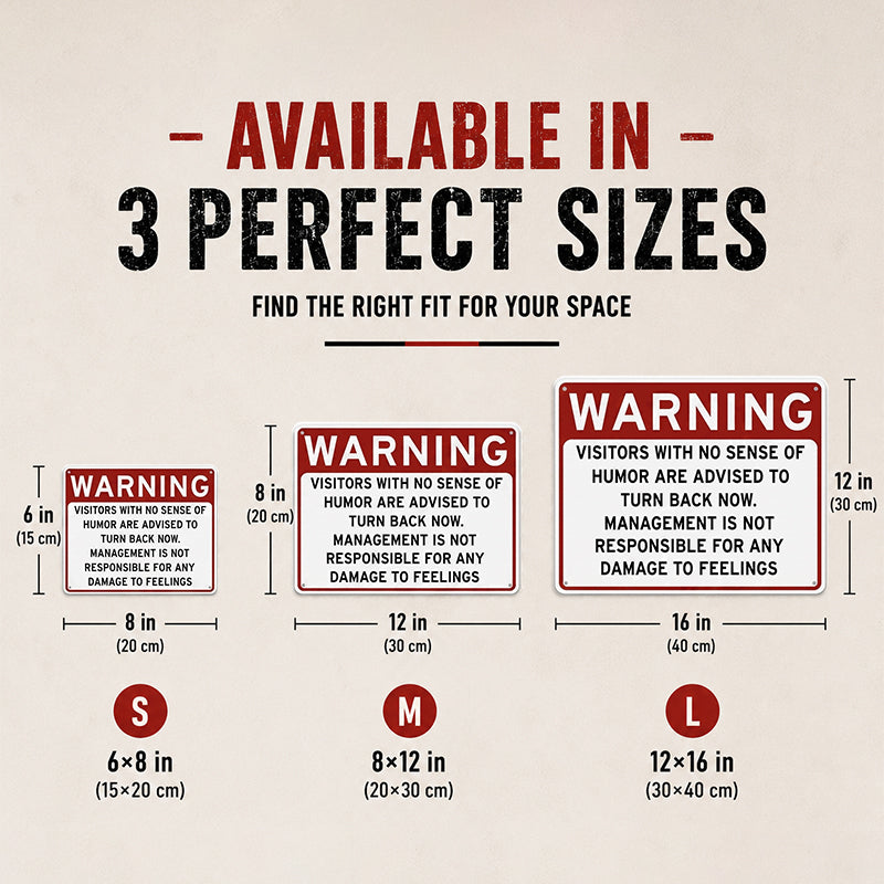 Funny Warning Sign – Humorous Wall Decor for Garage, Man Cave & Game Room