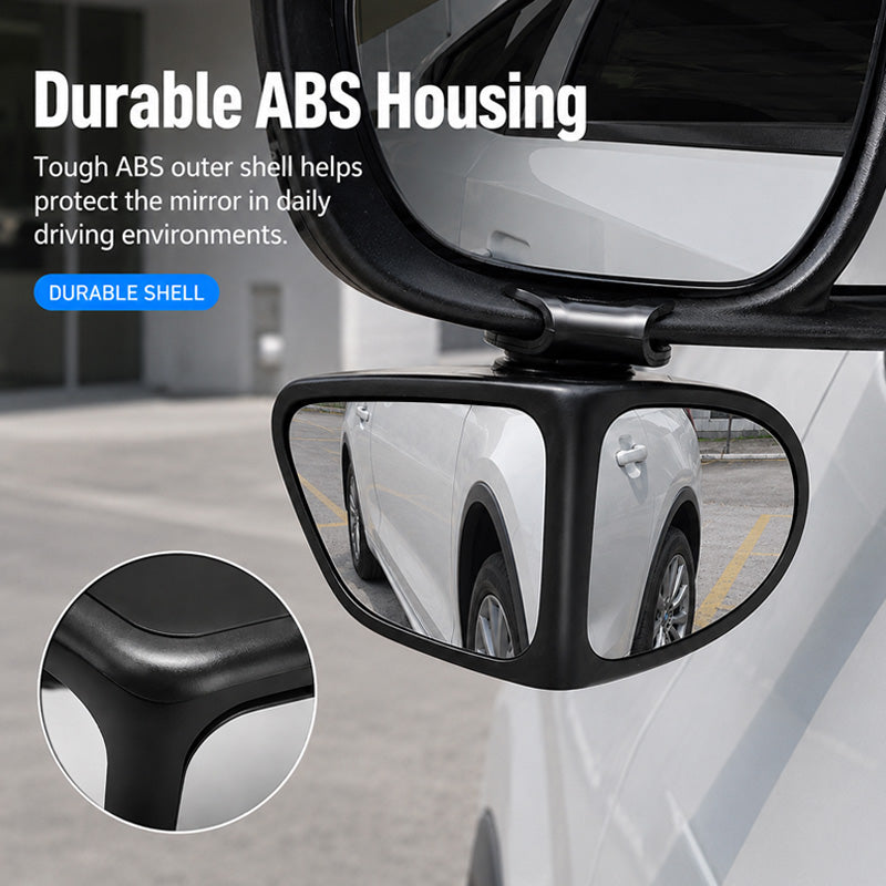 🚗 360° Blind Spot Wide-Angle Rearview Mirror – Adjustable Clip-On Car Auxiliary Mirror for Parking, Reversing & Side View Assistance