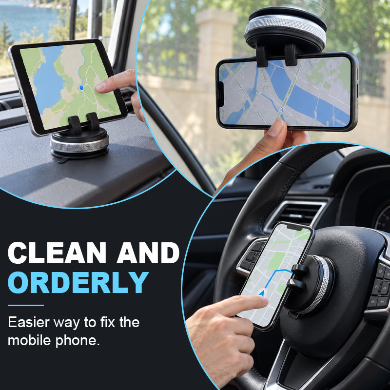 Locking Car Suction Cup Mount – No-Drill Reusable Accessory Holder