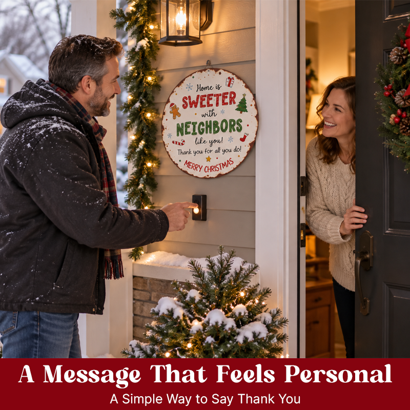 Vintage Christmas Neighbor Sign – Heartfelt Holiday Gift