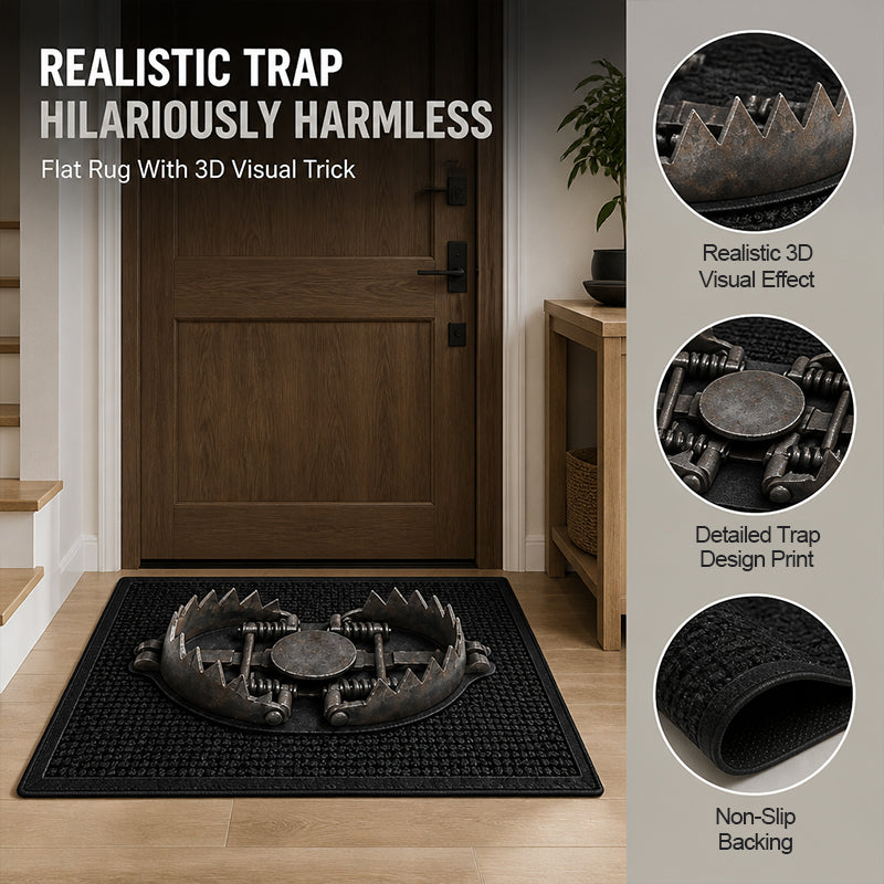 Flat printed optical illusion mat