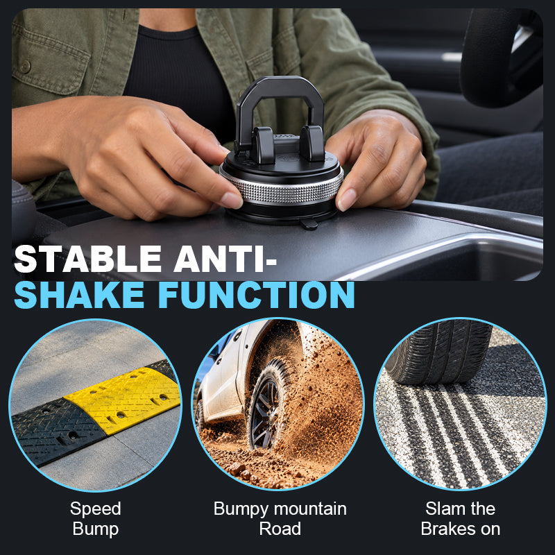 Locking Car Suction Cup Mount – No-Drill Reusable Accessory Holder