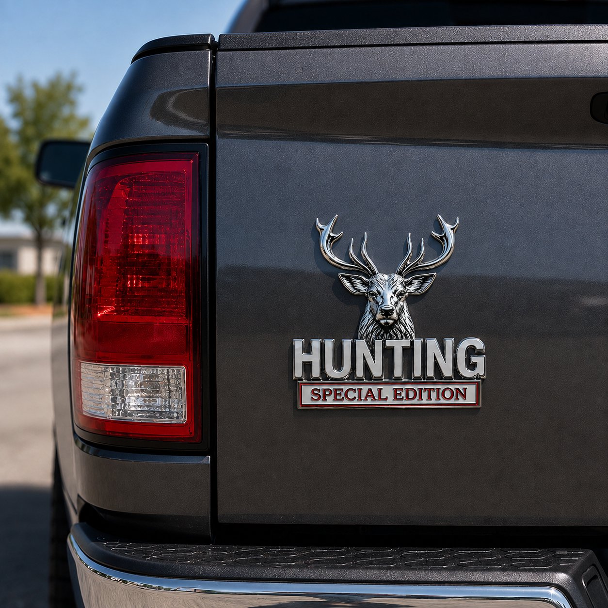 🦌 3D Stag Metal Vehicle Badge – Premium Outdoor Emblem for Trucks & SUVs