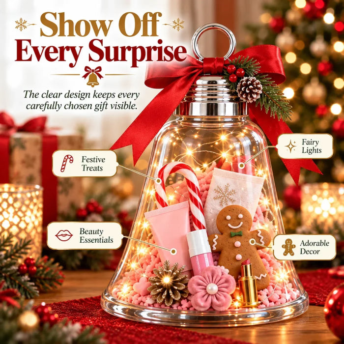 🎄🎁DIY Christmas Bell Gift Box – Clear Fill-Your-Own Holiday Gift Container
