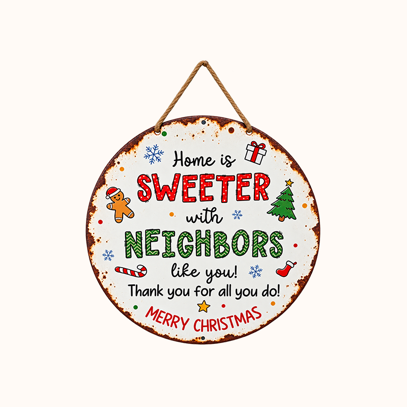 Vintage Christmas Neighbor Sign – Heartfelt Holiday Gift