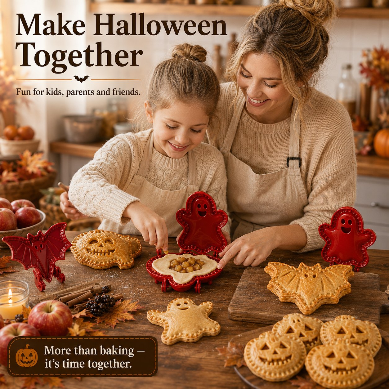 Family Halloween baking activity