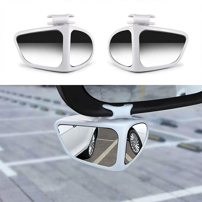 🚗 360° Blind Spot Wide-Angle Rearview Mirror – Adjustable Clip-On Car Auxiliary Mirror for Parking, Reversing & Side View Assistance