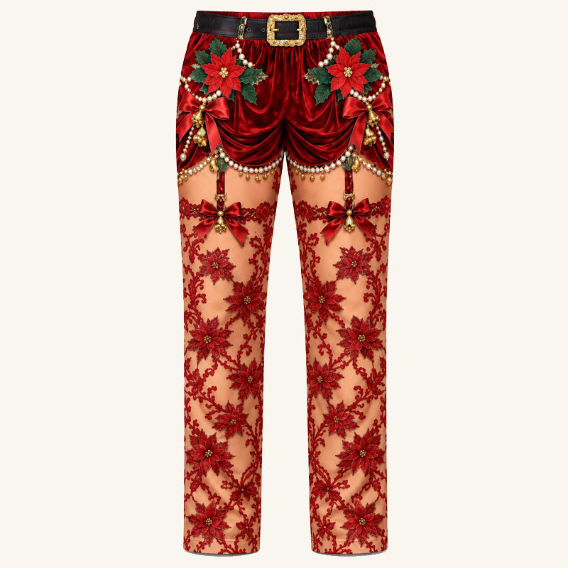 Funny Christmas Illusion Pants – Festive Party Trousers