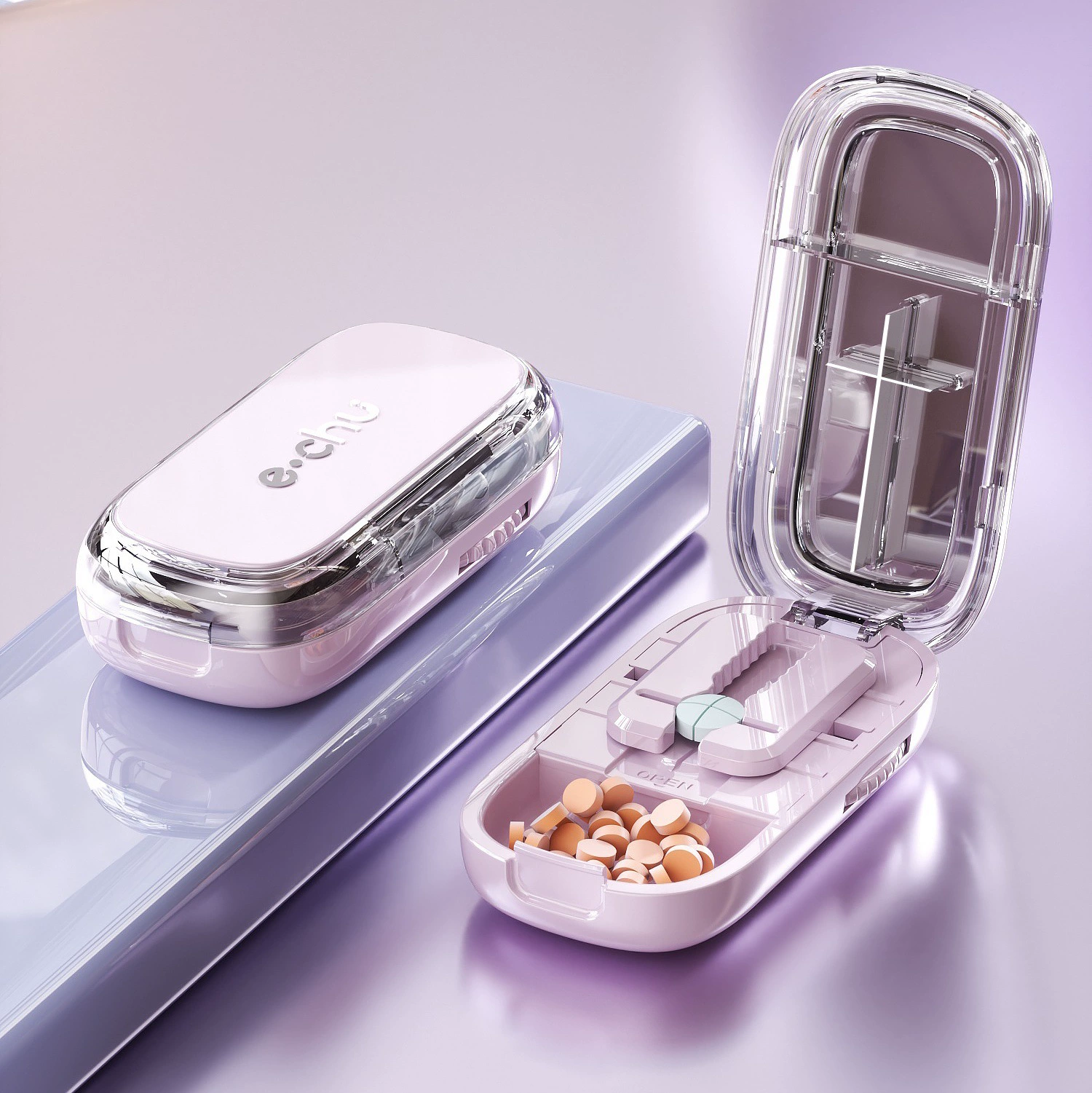 🔥Adjustable Multi-Pill Cutter with Storage Case – Portable Tablet Splitter for Home & Travel