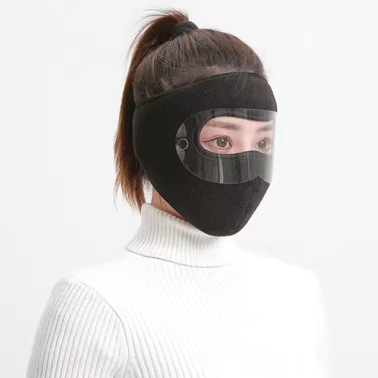 3-in-1 Winter Full Face Mask with Goggles – Fleece Cold Weather Headgear