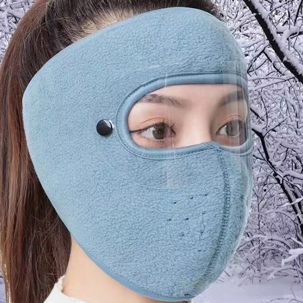 3-in-1 Winter Full Face Mask with Goggles – Fleece Cold Weather Headgear