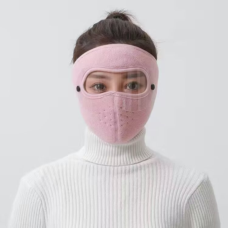 3-in-1 Winter Full Face Mask with Goggles – Fleece Cold Weather Headgear