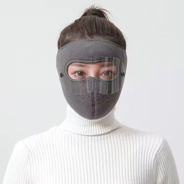 3-in-1 Winter Full Face Mask with Goggles – Fleece Cold Weather Headgear