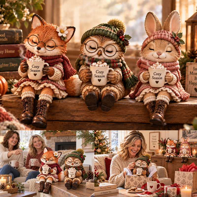 Cozy animal figurine home display