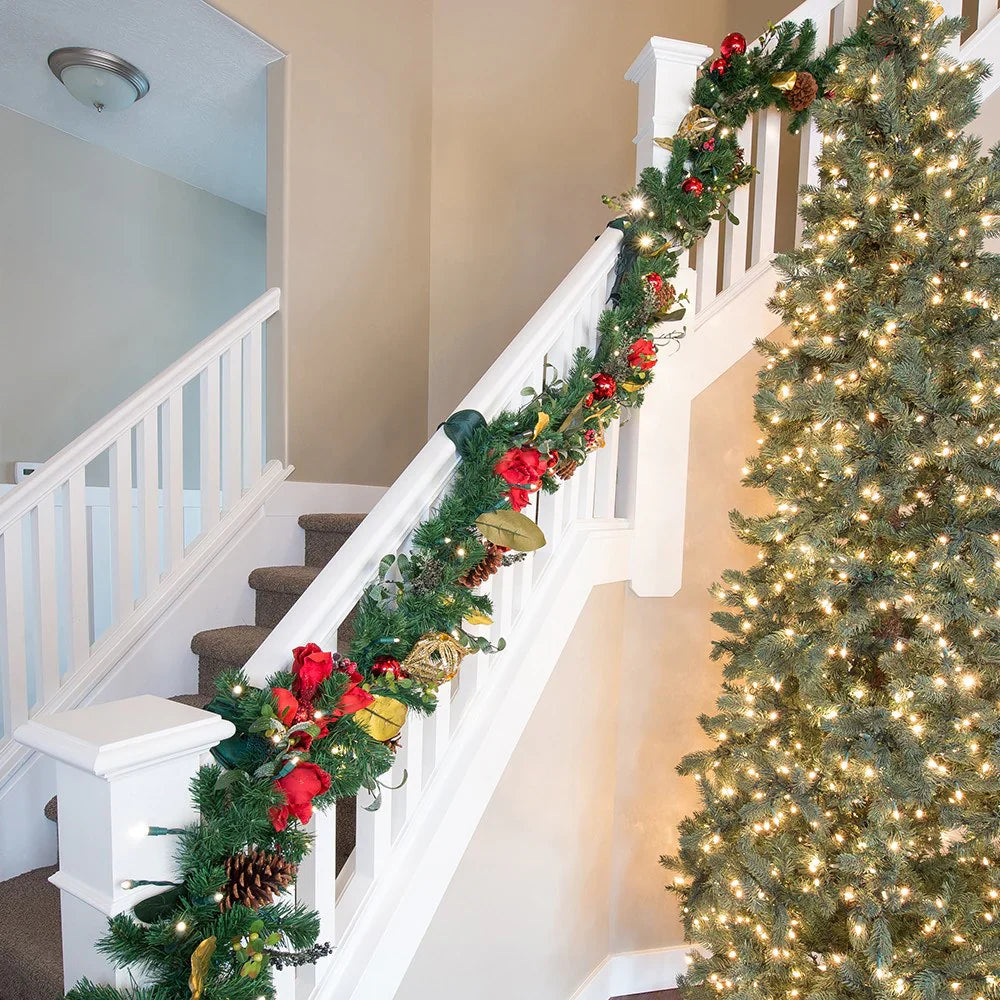 Christmas Garland Ties – Reusable Holiday Fasteners for Banisters, Railings & Garlands