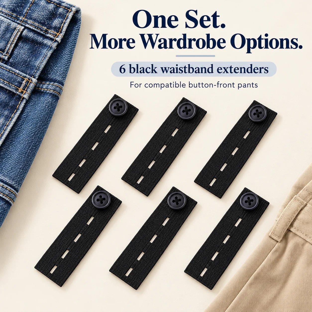 Waistband extender for everyday pants