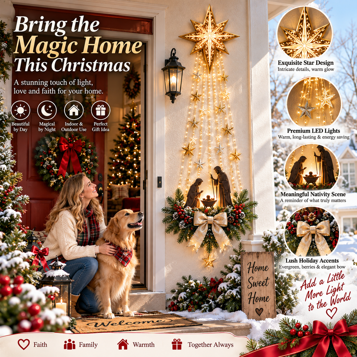 Bethlehem Star faith Christmas home decor