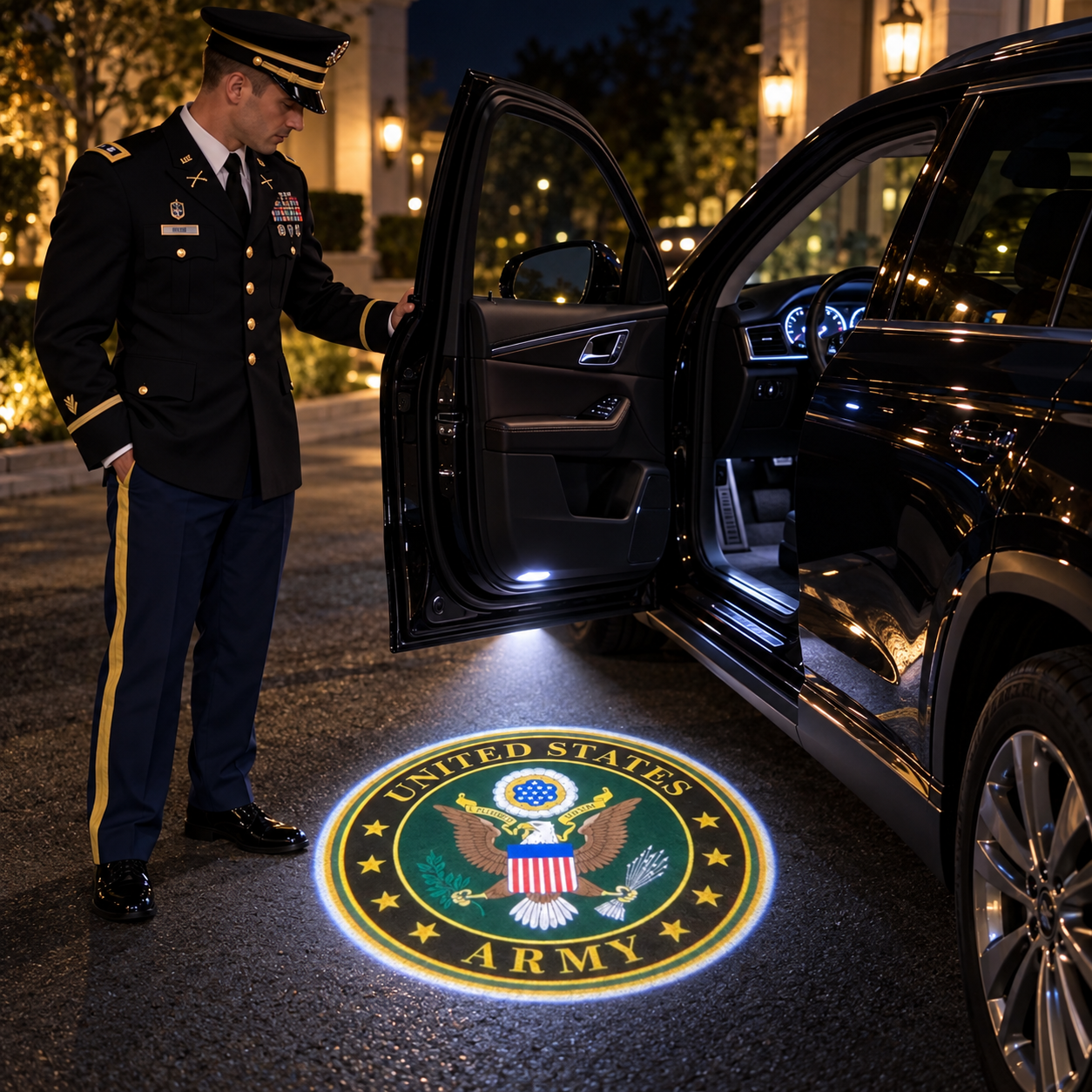 Army service member HonorBeam projection