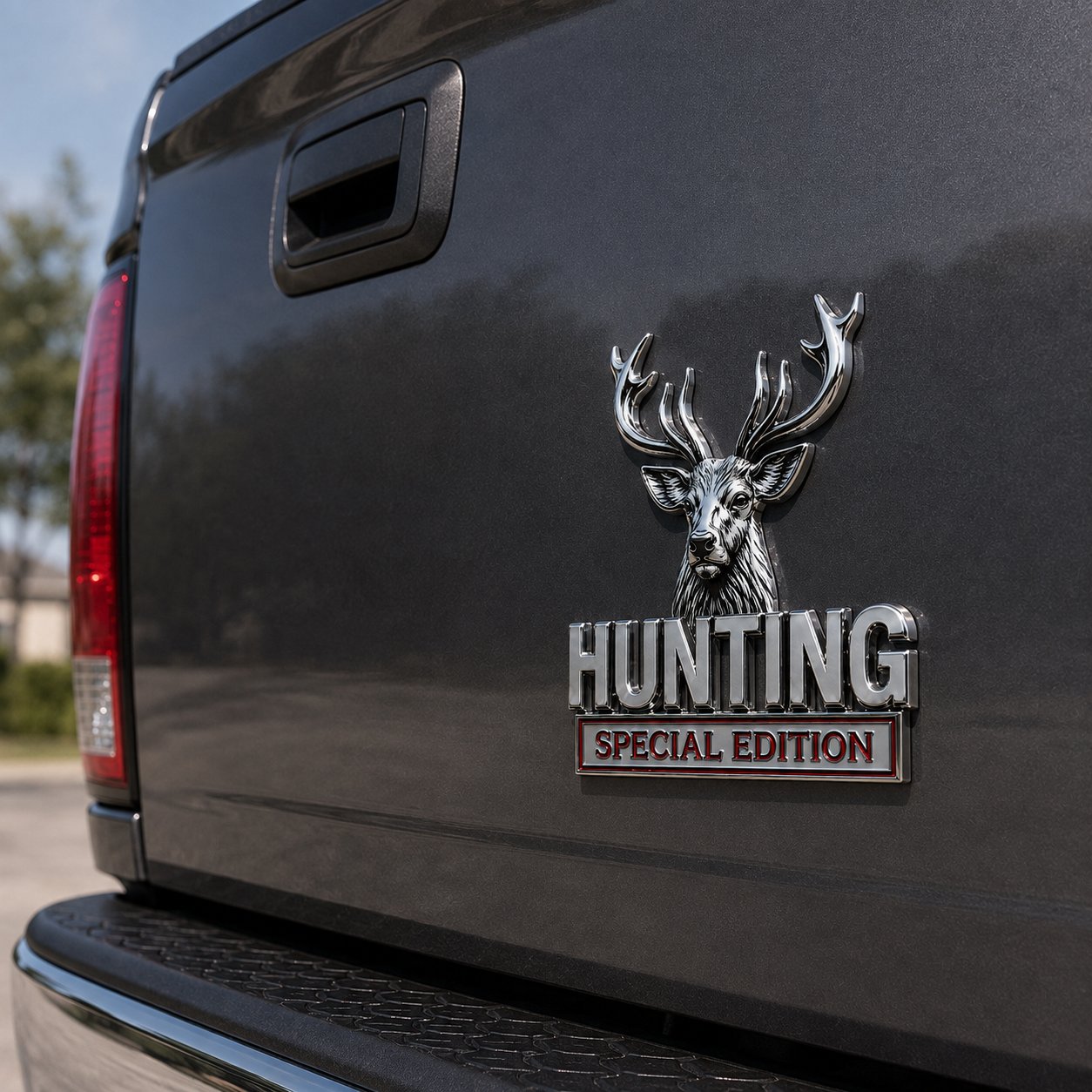 🦌 3D Stag Metal Vehicle Badge – Premium Outdoor Emblem for Trucks & SUVs