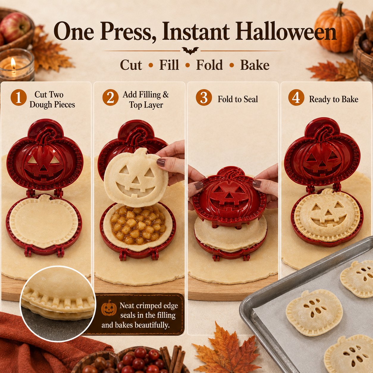How to use Halloween pie mold