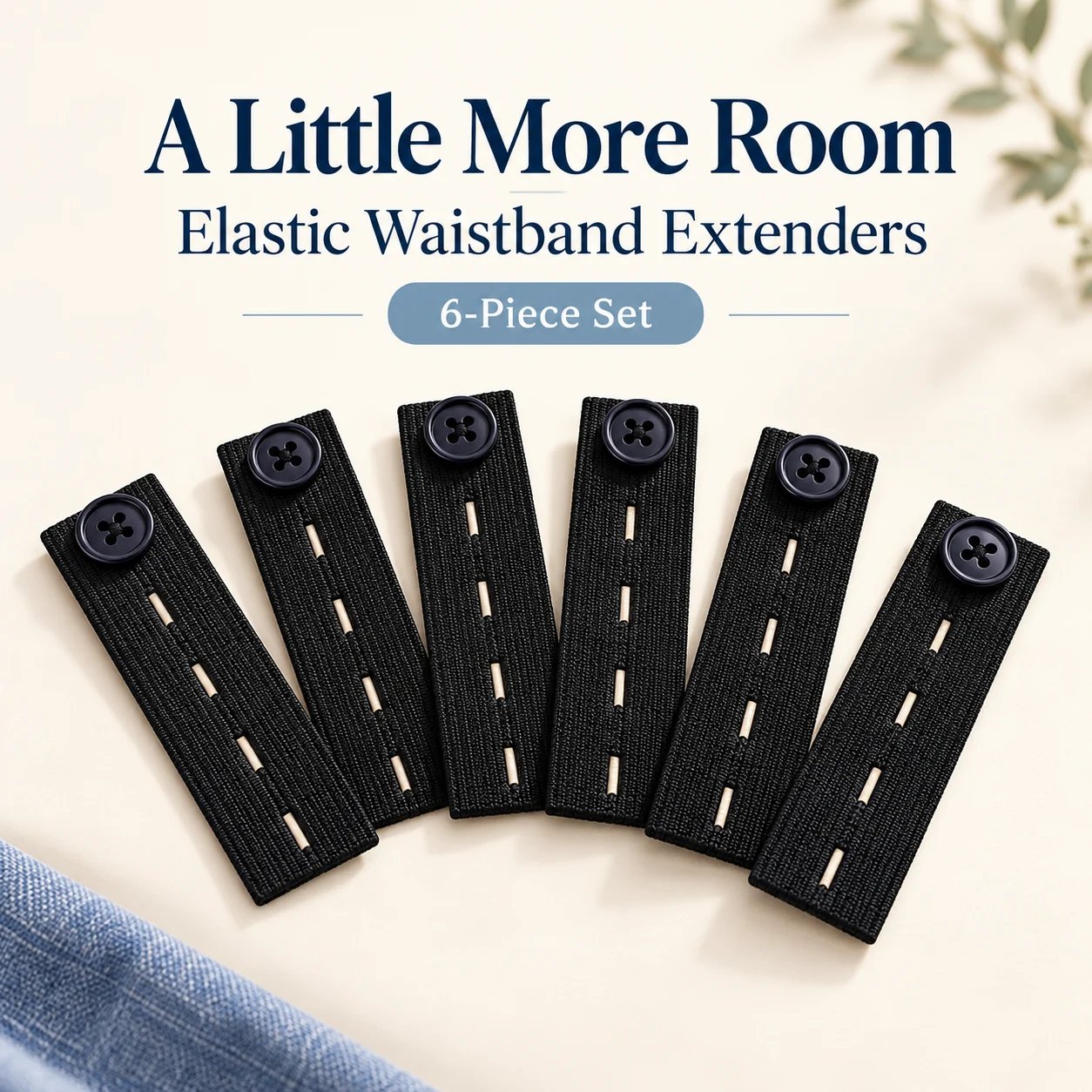 👖 Elastic Waistband Extender Buttons – Adjustable Comfort, 6-Piece Set