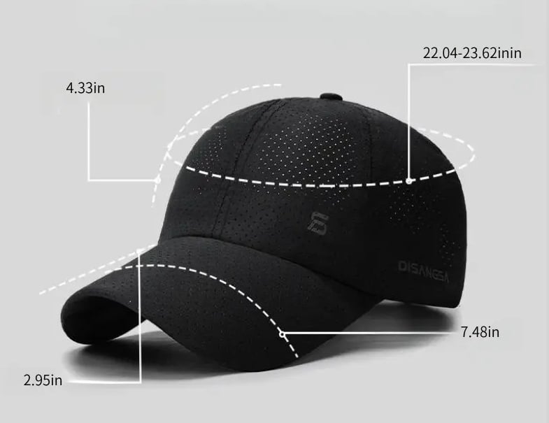 🧢Quick-Drying Mesh Baseball Cap – Lightweight Breathable Adjustable Running Hat for Outdoor Sports, Travel & Everyday Wear