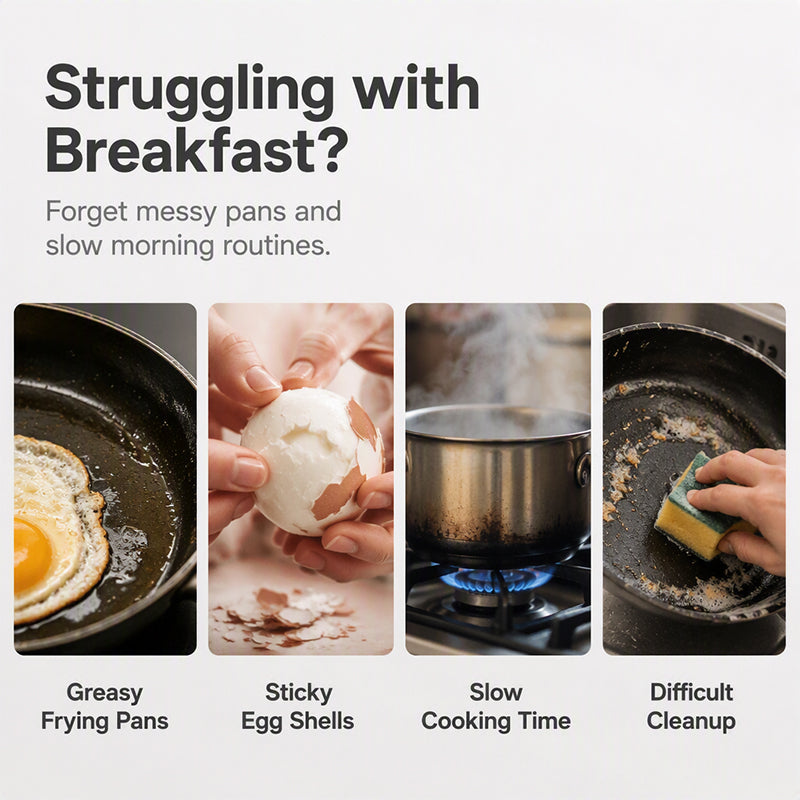 2-Egg Microwave Egg Poacher – Quick & Easy Breakfast Cooker with Lid & Handle