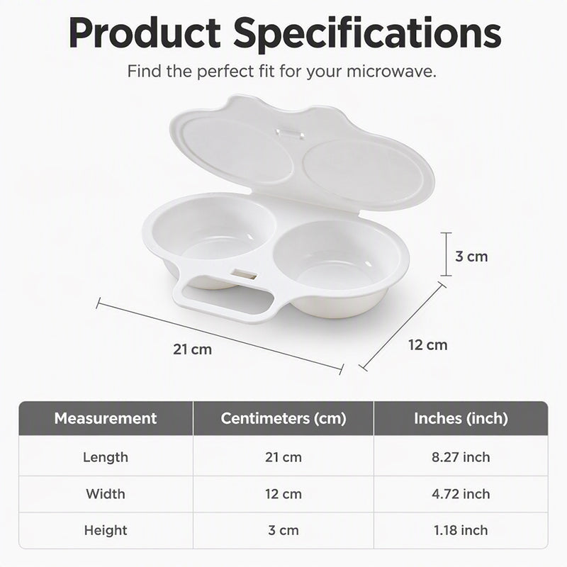 Microwave egg poacher dimensions