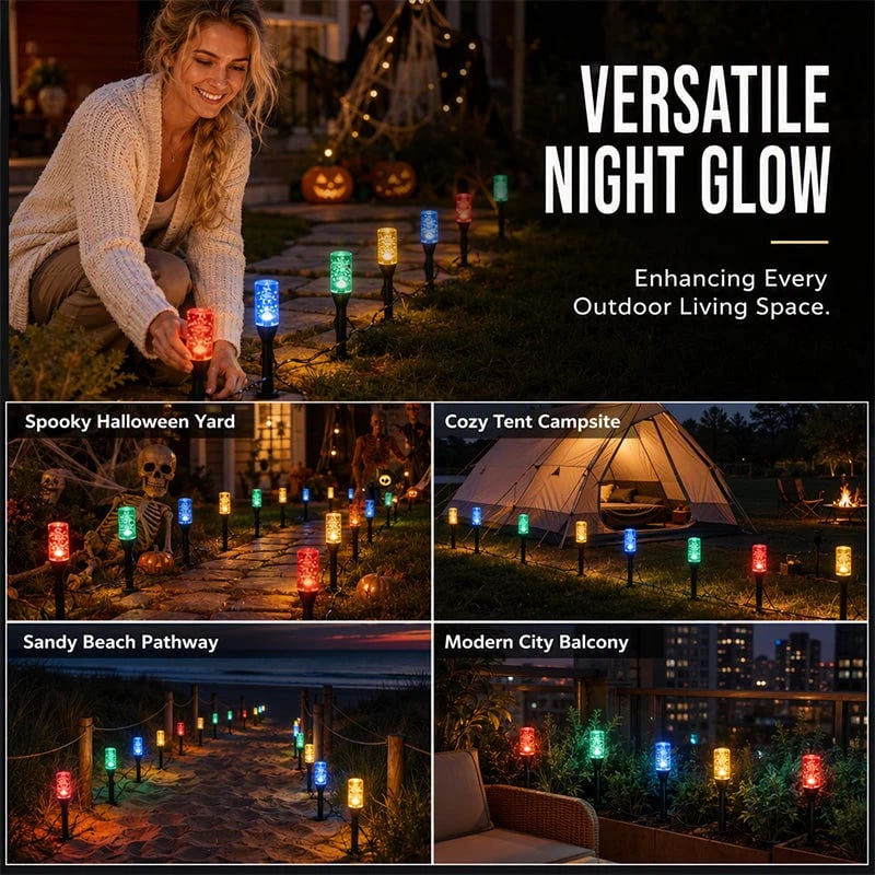 Witte kristallen solar padverlichting