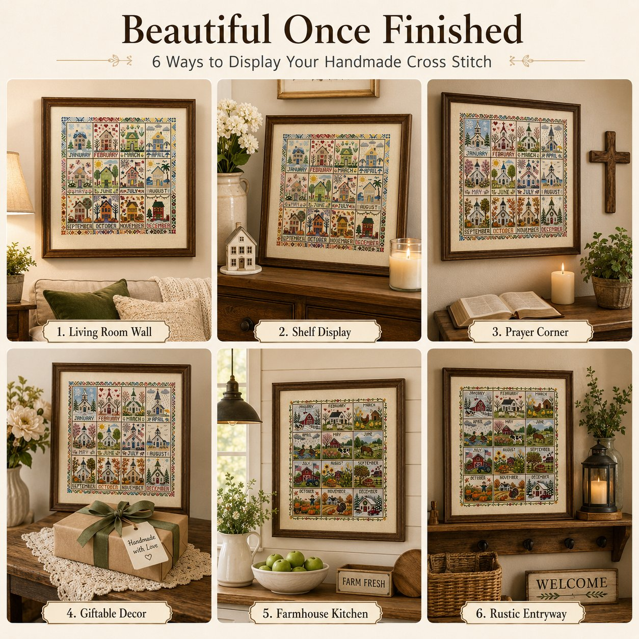 Ways to Display Finished Cross Stitch