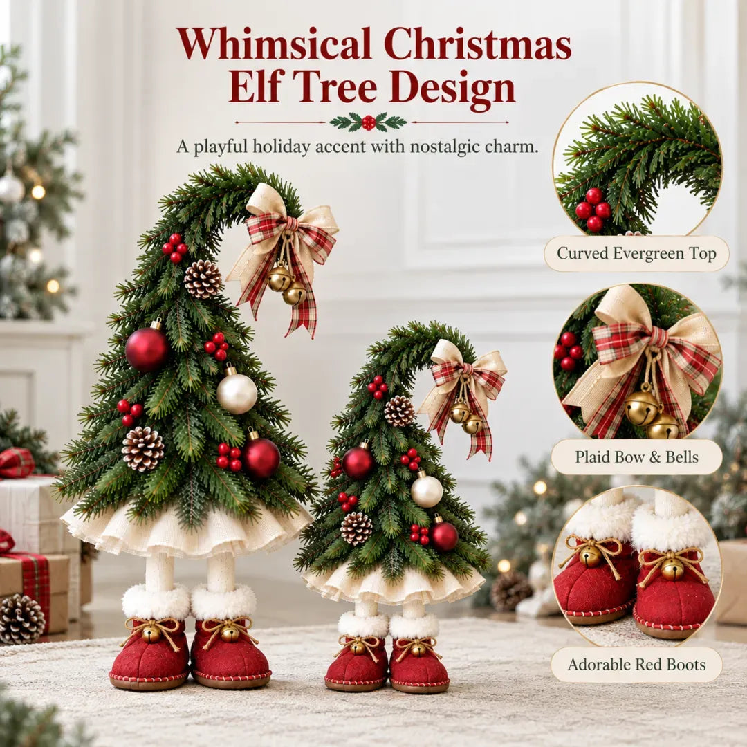 🍄Whimsical Christmas Elf Tree Decor🌙