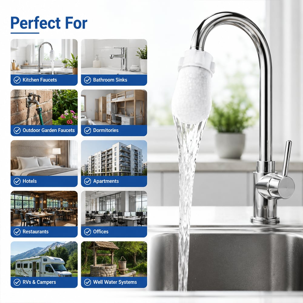Faucet Filter Cotton Bags - Universal, 100 PCS Splash-Proof Faucet Filter 🌟Set